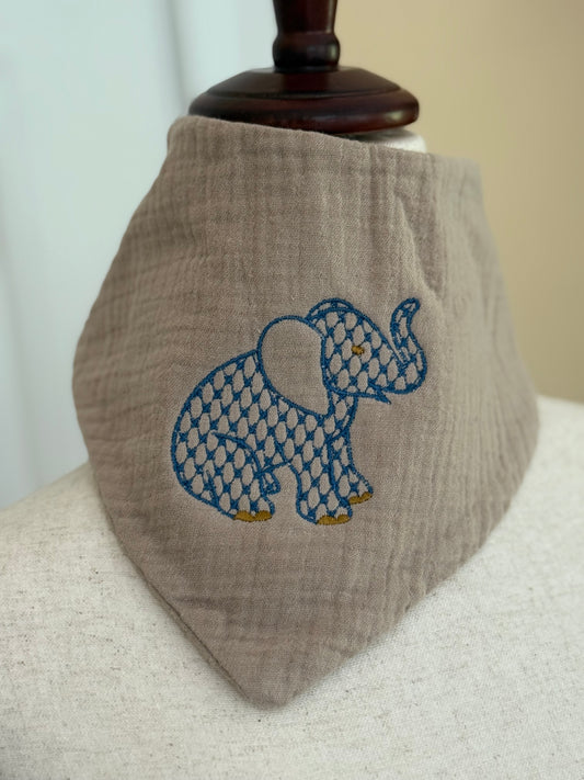 Embroidered Baby Bandana Bib