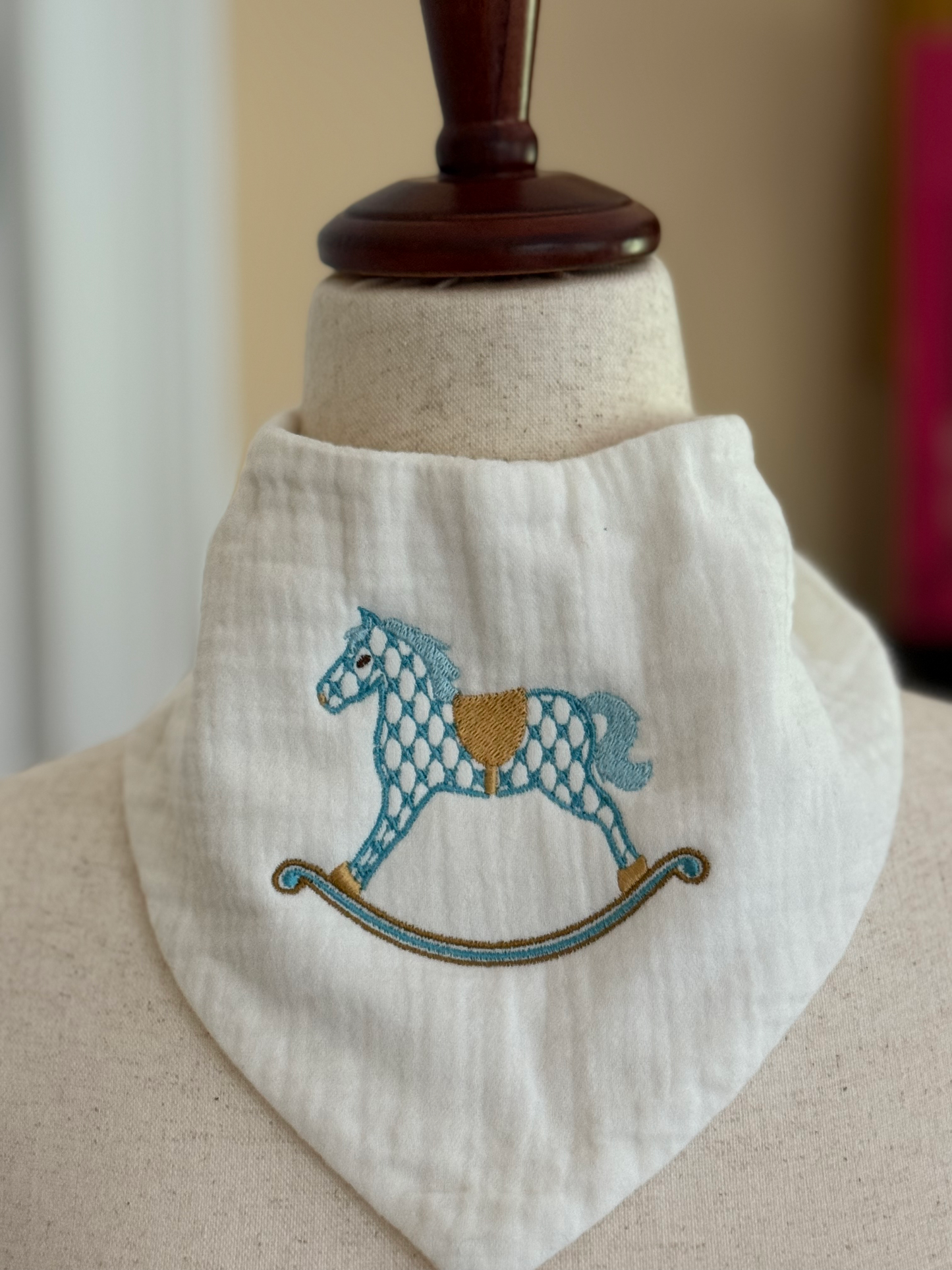 Embroidered Baby Bandana Bib image 3