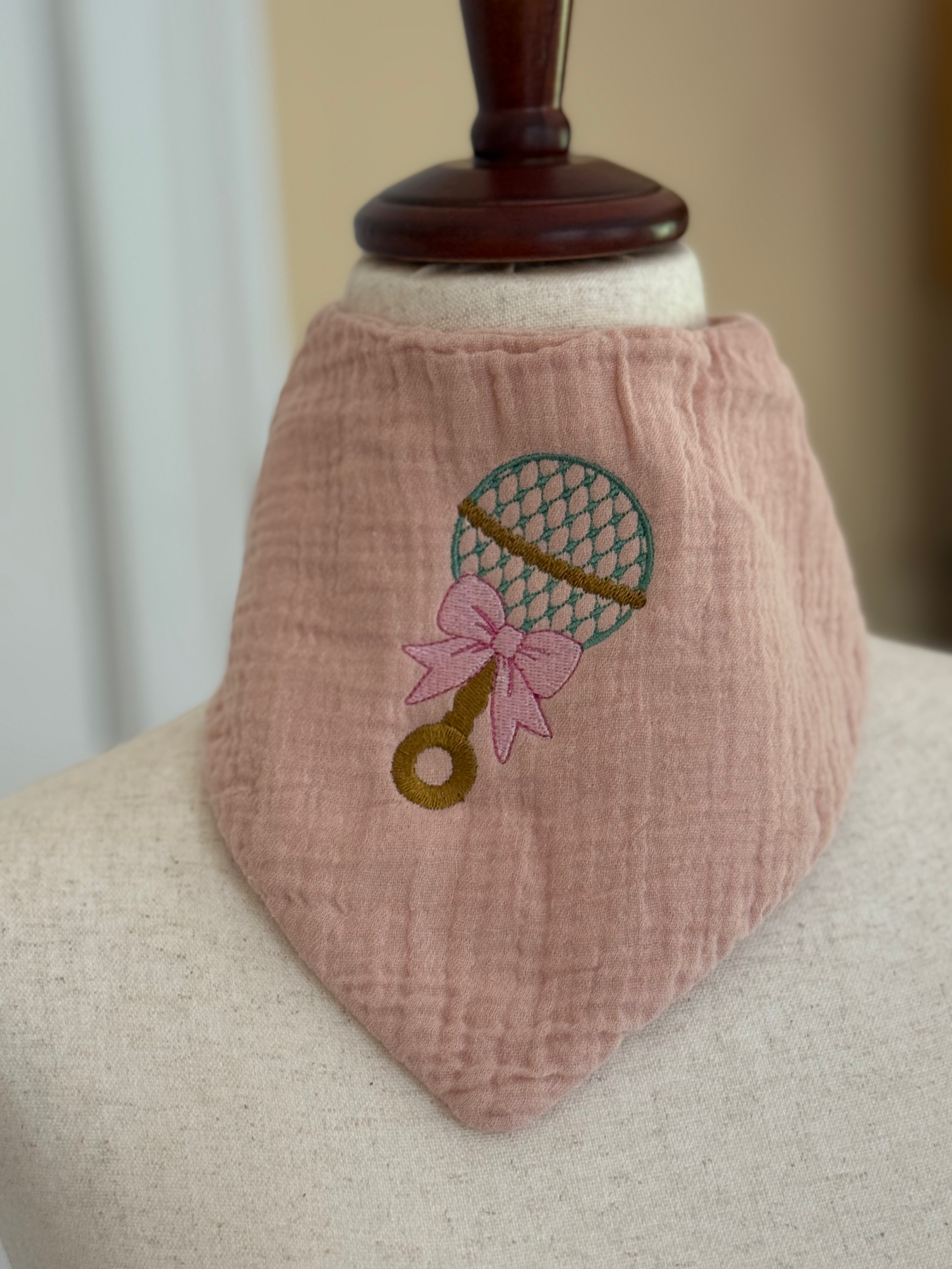 Embroidered Baby Bandana Bib image 1