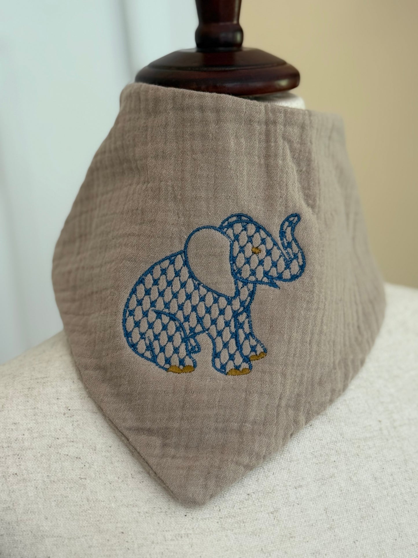 Embroidered Baby Bandana Bib