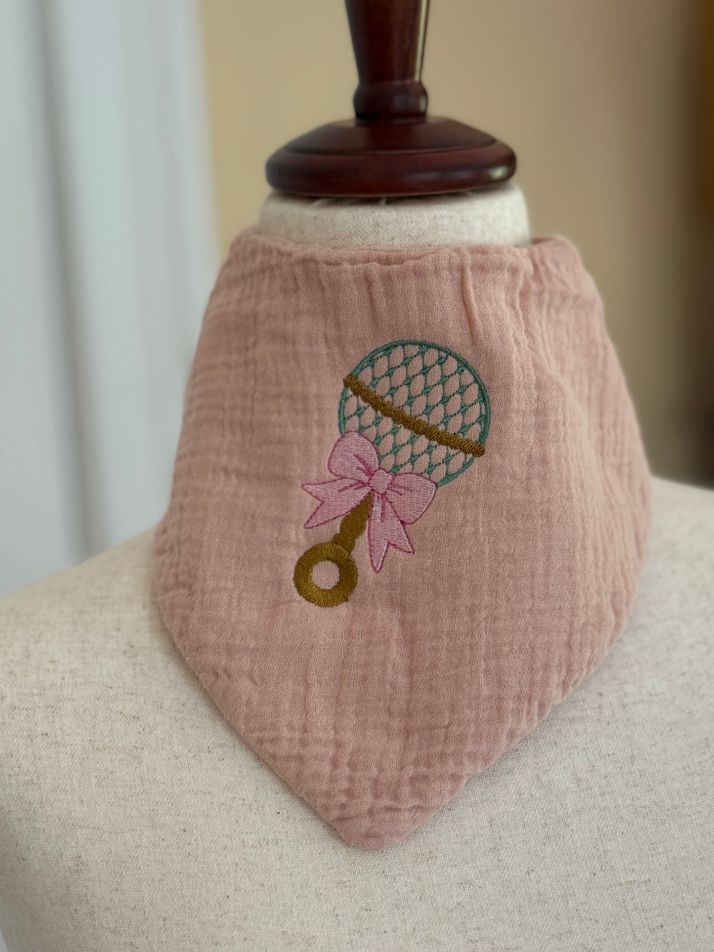 Embroidered Baby Bandana Bib