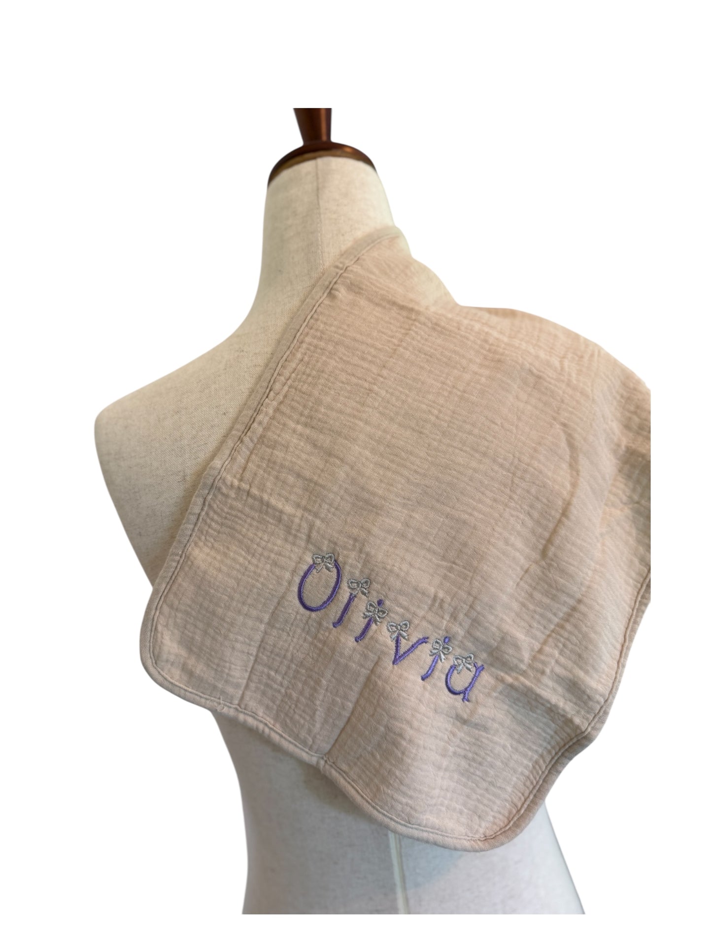 Personalized Embroidered Burp Cloth – Custom Baby Burpee Towel Gift