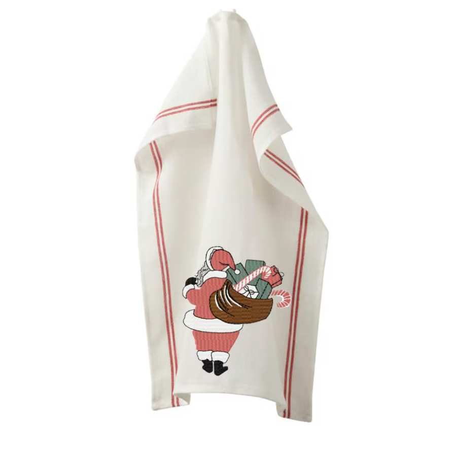 Vintage Christmas Embroidered Kitchen Dish Towels image 5