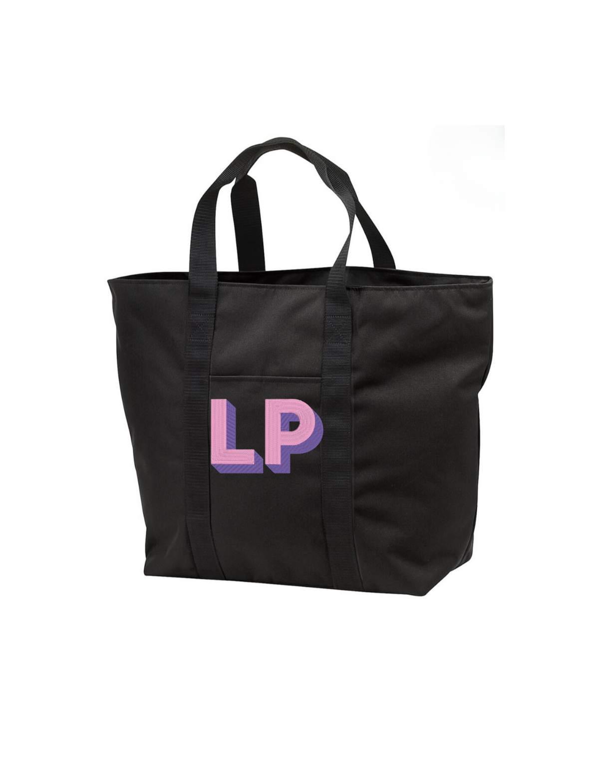 Monogrammed Large Zip Tote Bag image 0
